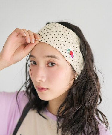 【3月5日12:00～販売開始】別注 ドット フライス ヘアバンド