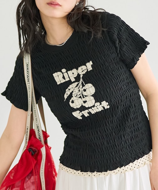 【3月5日12:00～販売開始】別注 シャーリング ロゴTシャツ