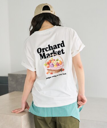 【3月5日12:00～販売開始】別注 バスケットプリント ビッグシルエットTシャツ