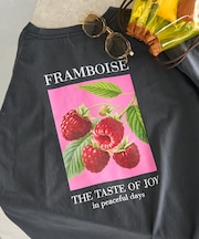 【3月5日12:00～販売開始】別注 ラズベリープリント ビッグシルエットTシャツ