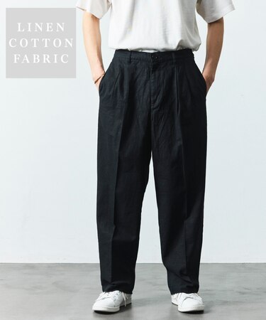 LINEN COTTON EASY SLACKS【セットアップ対応】