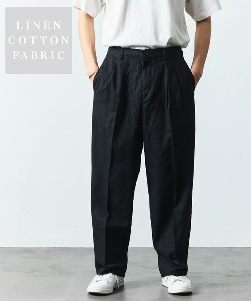 LINEN COTTON EASY SLACKS【セットアップ対応】