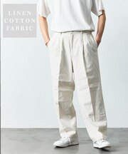 LINEN COTTON EASY SLACKS【セットアップ対応】