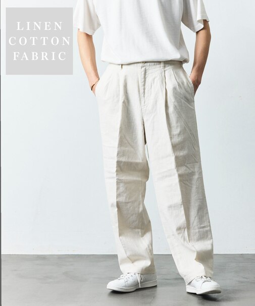 LINEN COTTON EASY SLACKS【セットアップ対応】