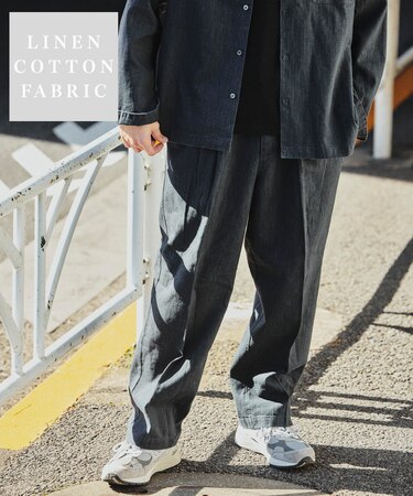 LINEN COTTON EASY SLACKS【セットアップ対応】