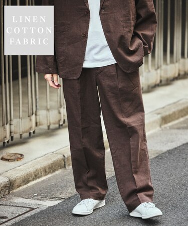 LINEN COTTON EASY SLACKS【セットアップ対応】