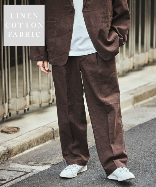 LINEN COTTON EASY SLACKS【セットアップ対応】