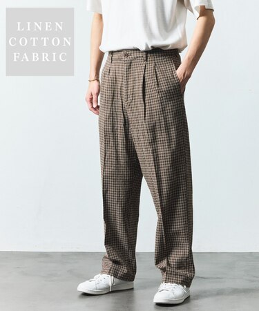 LINEN COTTON EASY SLACKS【セットアップ対応】