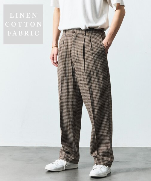 LINEN COTTON EASY SLACKS【セットアップ対応】