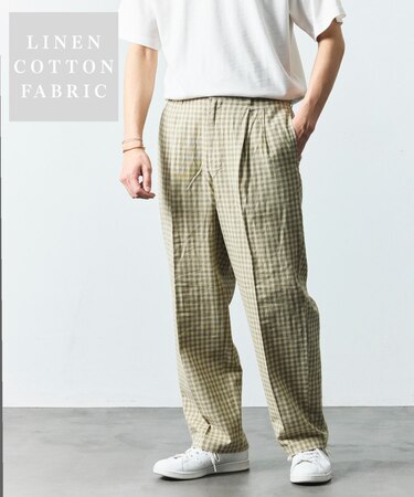 LINEN COTTON EASY SLACKS【セットアップ対応】