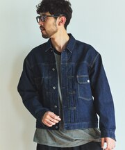 ショート丈 リラックス デニムトラッカージャケット