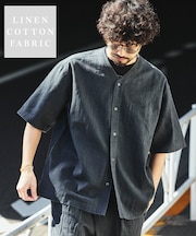 LINEN COTTON V NECK SHIRT