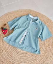 別注 マルチストライプ半袖ショートシャツ