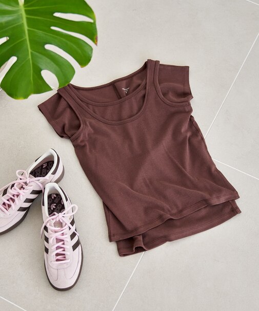 【セットアイテム】コットンモダール マルチウェイ キャップスリーブ タンクセット