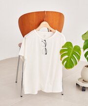 ＜サマーウールブレンド＞とろみ ステッチ Tシャツ