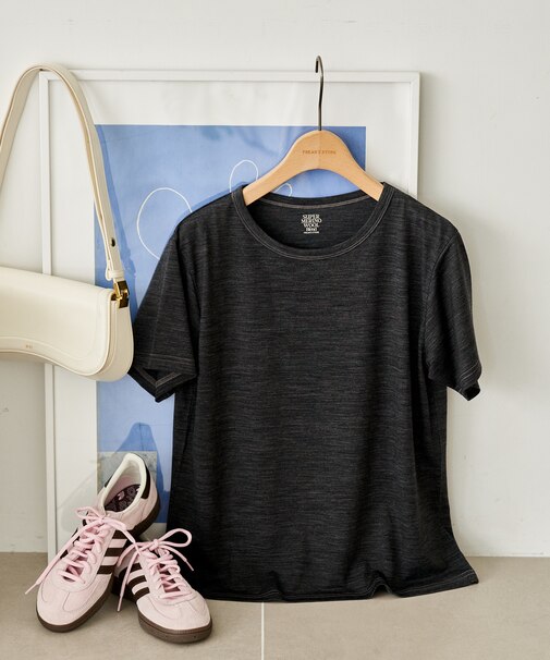 ＜サマーウールブレンド＞とろみ ステッチ Tシャツ