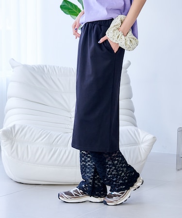 【セットアイテム】フラワー レースレギンス スカートセット