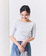 コットンモダール 5分袖Tシャツ