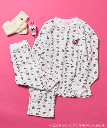 【3月19日12:00～販売開始】”HELLO KITTY" 総柄プリント ルームウェア
