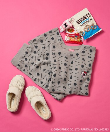 【3月19日12:00～販売開始】”HELLO KITTY" 総柄プリント ルームウェア