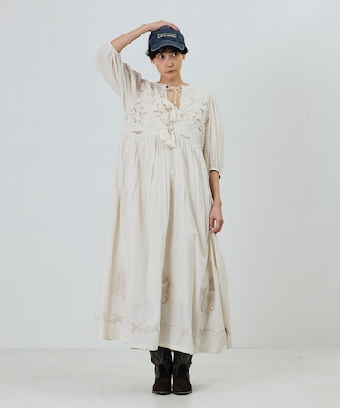 インドコード刺繍2WAYドレス