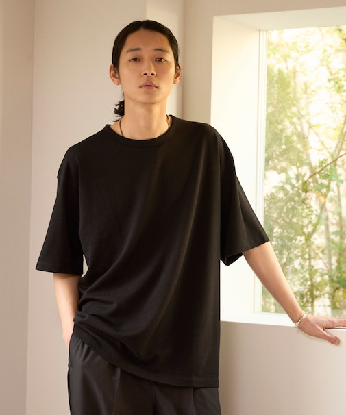 SUPER MERINO WOOL×INKEEP クルーネック ショートスリーブ Tシャツ