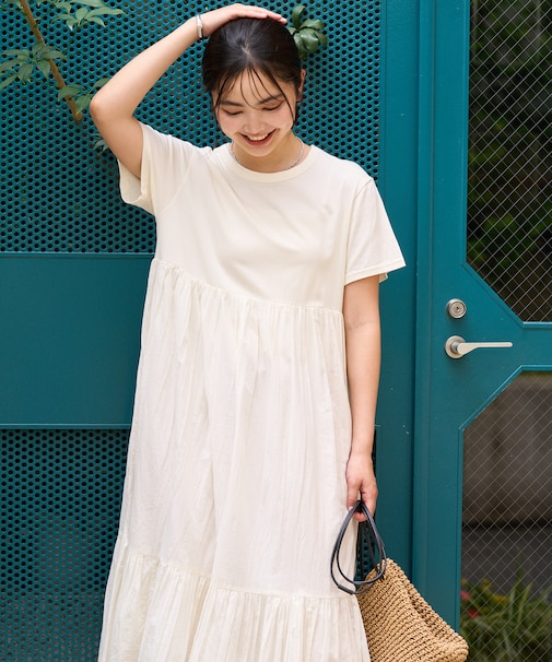 インド ドッキング Tシャツワンピース