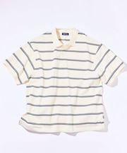 ビッグシルエット ボーダー ポロシャツ ショートスリーブ