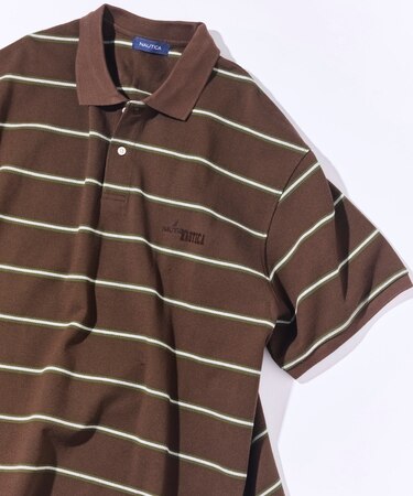 ビッグシルエット ボーダー ポロシャツ ショートスリーブ