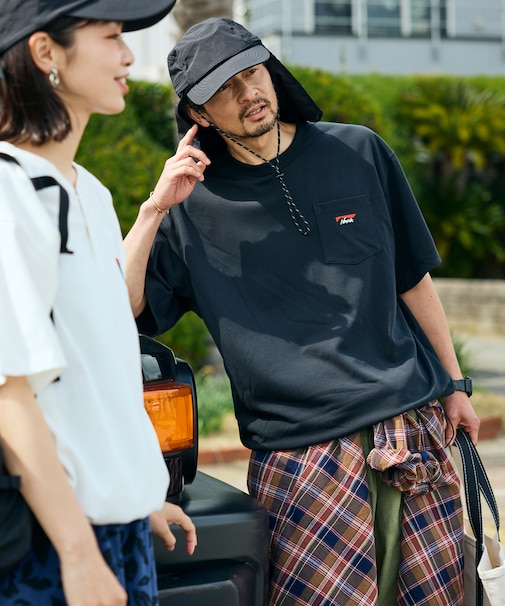 別注 neo-PRO スピンドル ワンポイントロゴ ポケットTシャツ 日本製 UVカット 吸水速乾