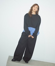 【セットアイテム】シャツドッキング ボンディングスウェット セットアップ