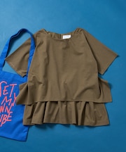 ドッキングレイヤード Tシャツブラウス