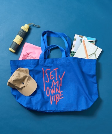 メッセージ ロゴ ビッグ トートバッグ