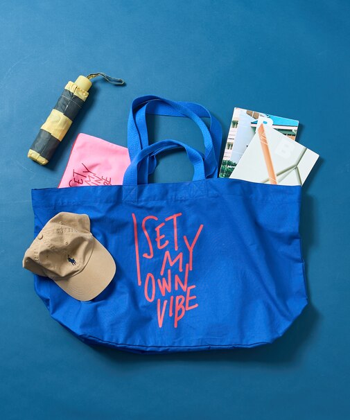 メッセージ ロゴ ビッグ トートバッグ