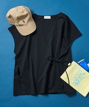 リボンギャザー半袖Tシャツ