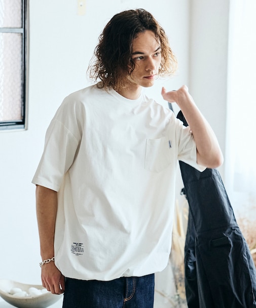 別注 ビッグシルエット ヘムコード ポケットTシャツ / 吸湿速乾 【限定展開】