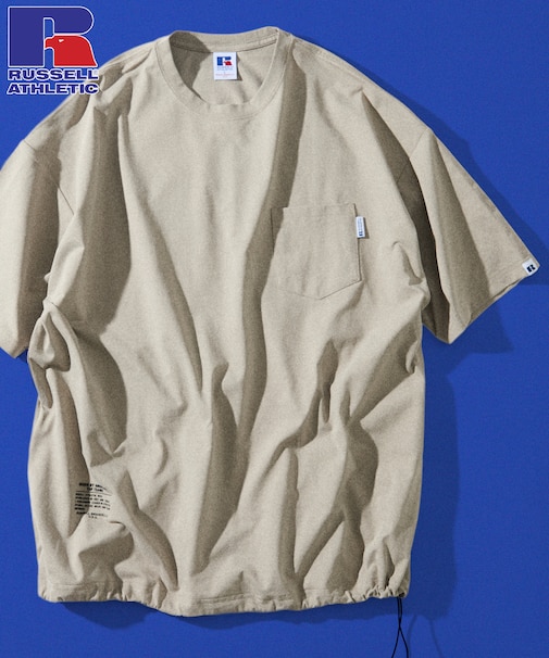 別注 ビッグシルエット ヘムコード ポケットTシャツ / 吸湿速乾 【限定展開】