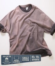 80-90s USA POCKET TEE SUNFADE