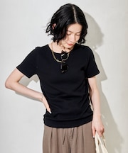 コットンモダール クルーネック Tシャツ