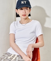 コットンモダール クルーネック Tシャツ