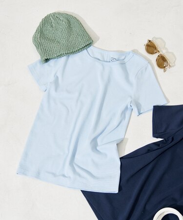 コットンモダール クルーネック Tシャツ