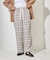 カラミコットン チェックイージーパンツ＜セットアップ対応＞