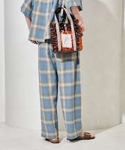 カラミコットン チェックイージーパンツ＜セットアップ対応＞