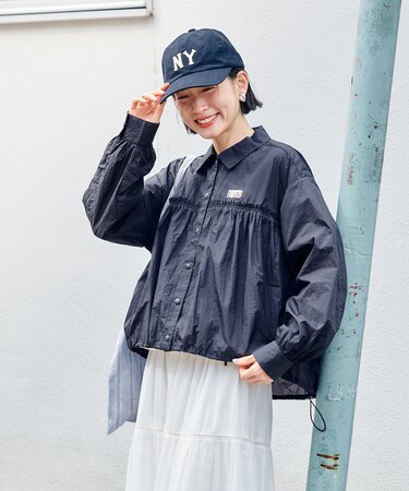 Super Light Nylon ショートギャザーシャツ＜セットアップ対応＞