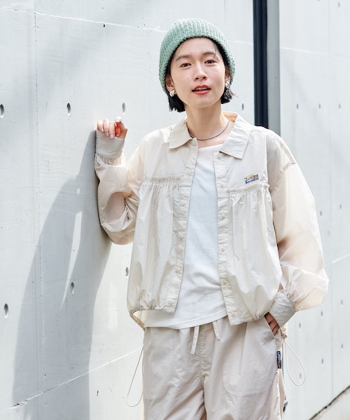 Super Light Nylon ショートギャザーシャツ<セットアップ対応>