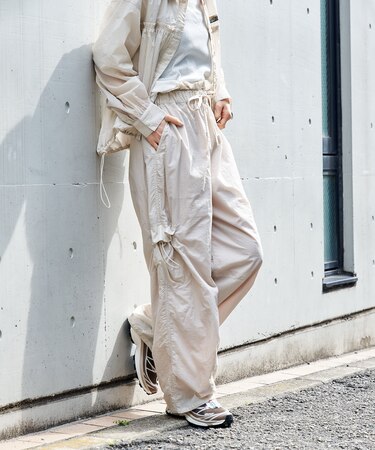 Super Light Nylon ウエストギャザーパンツ＜セットアップ対応＞