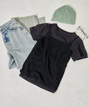 【セットアイテム】レースキャミソール Tシャツセット