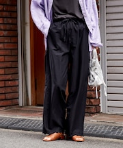 インド 裾刺繍 ワイドイージーパンツ