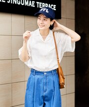 インドボイル 開襟半袖シャツ