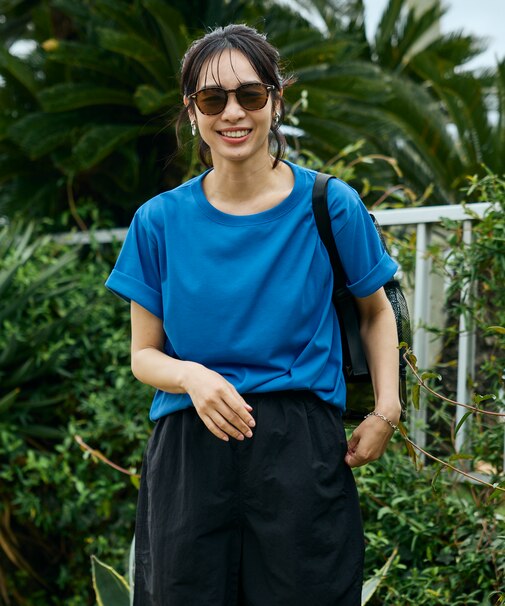 <接触冷感/UV> AIRDRY HIGHCOOL ロールアップTシャツ